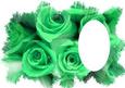 Rose with Feathered Edge Vellum or Insert