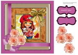 Fall Baby Decoupage Card