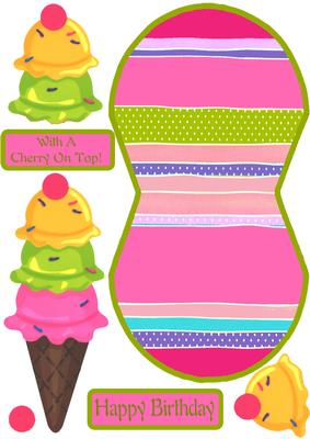 Ice Cream Cone Wobble Card