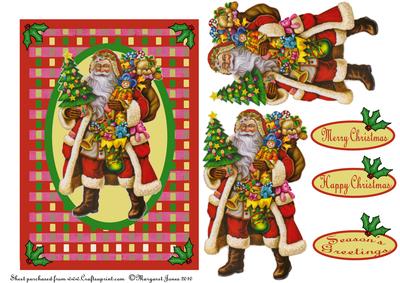 Santa Card Front with Extra Layers