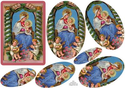 Madonna and Child Oval Pyramid