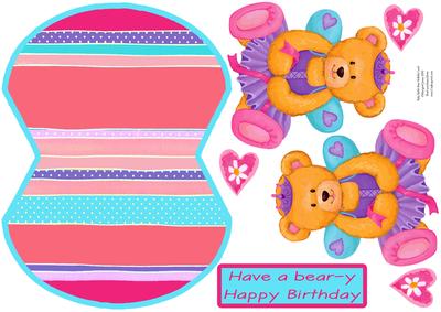 Baby Ballet Bear Wobble Card