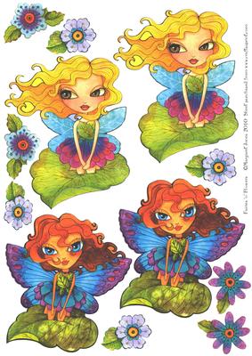 Fairies 'n' Flowers Decoupage for Toppers