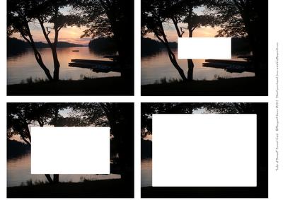 Lake at Sunset Tunnel Card