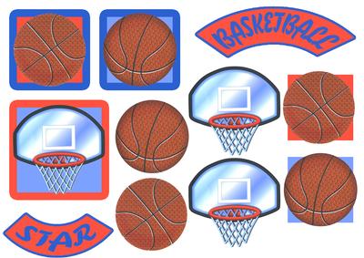 Basketball Star Decoupage for Toppers