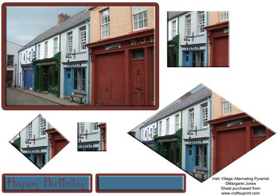 Irish Village Alternating Pyramid Card