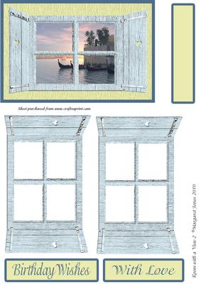 Room with a View 3 Quick Card Front with Decoupage