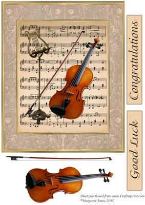 Musical Congratulations/good Luck Quick Card Front