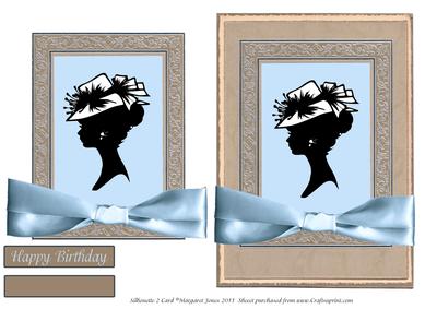 Woman in Hat Silhouette 2 Quick Card