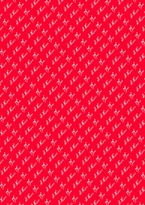 I Love You 2 - White Words on Red