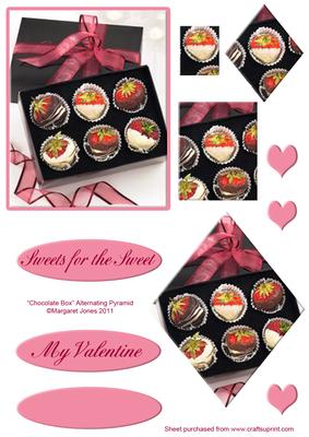 Box of Chocolates Alternating Pyramid Valentine Card