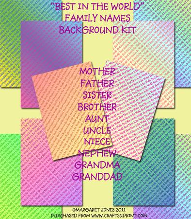 Best in the World - Family Names Backgrounds