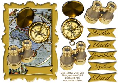 Male Relative Card - World Travel - All Occasion