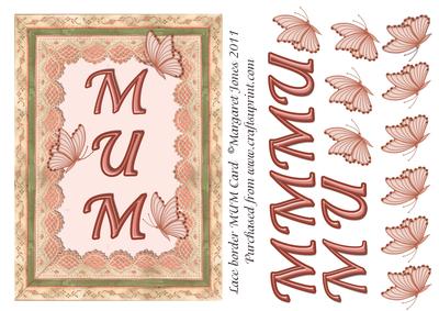 Mum Quick Card with Butterflies