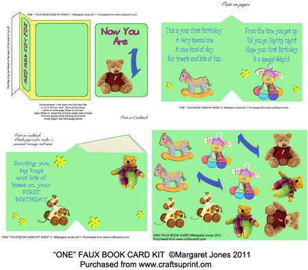 Now You Are One Faux Book Card Kit