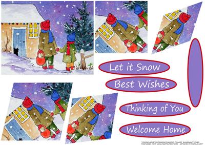 Coming Home Decreasing Diamonds Card, Christmas, New Home