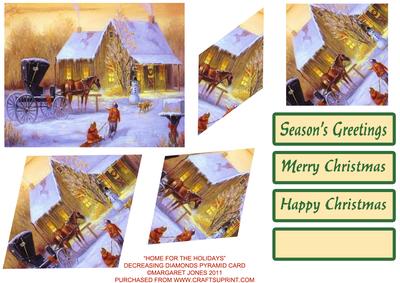 Home for the Holidays Decreasing Diamonds Christmas Card