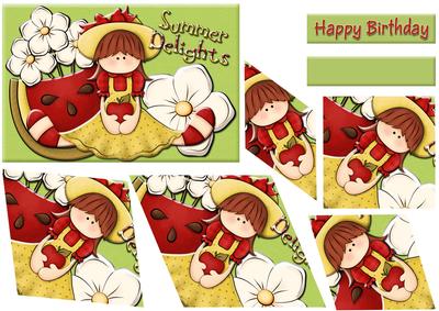 Summer Delights Decreasing Diamonds Birthday Card