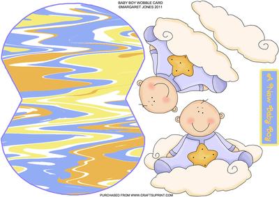 New Baby Boy Wobble Card