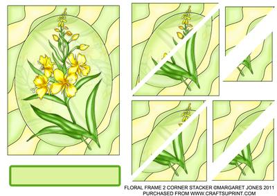 Floral Frame Yellow Flowers Duo Corner Stacker