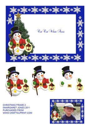 Christmas Frame 2 Keepsake Photo Card