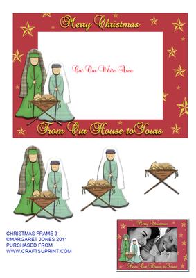 Christmas Frame 3 Keepsake Photo Card