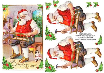 Old Fashioned Vintage Santa Card