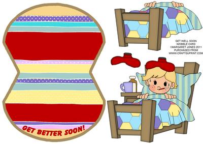 Little Boy Get Well Wobble Card