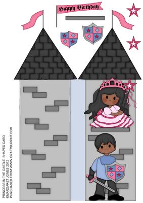 Castle Shaped Card, Happy Birthday, Children