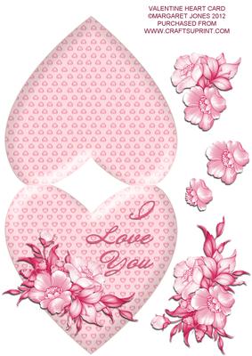 Valentines Day Heart Shaped Card