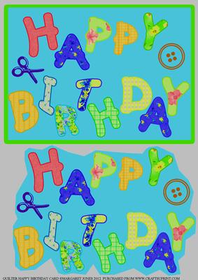 Quilters Birthday Card