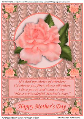 Mothers Day Zigzag Card