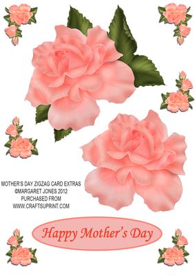 Mother's Day Zigzag Card Extras
