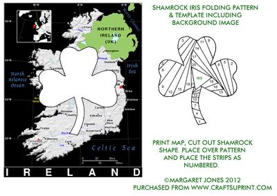 St. Patricks Day Card with Iris Folding & Background