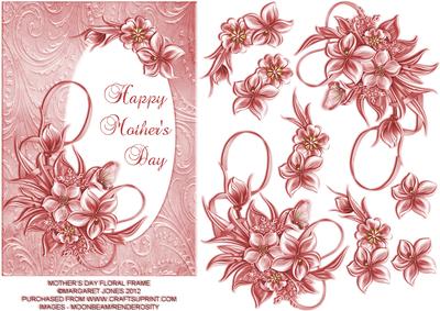 Mother's Day Pink Floral Frame