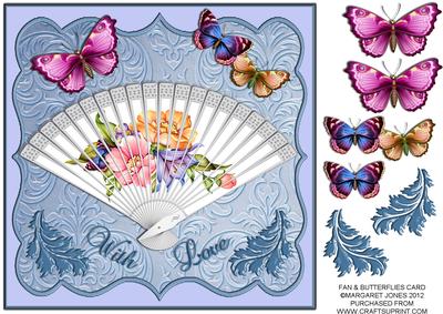 Fan in Bracket Frame 8 x 8 Card