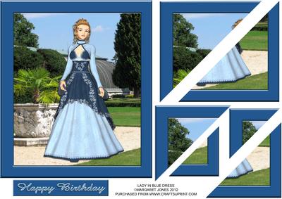Lady in Blue Duo Corner Stacker