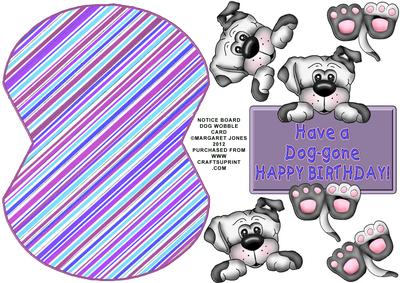 Notice Board Dog Wobble Card