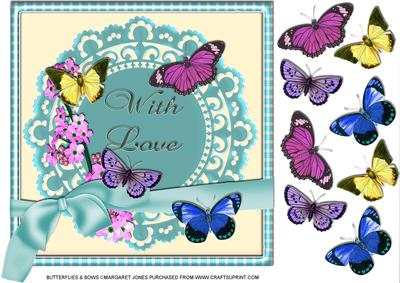Butterflies & Bows Card - Any Occasion