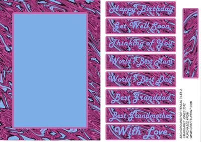 Card Front and Sentiment Tags to Go with Teabag Tiles 2 Set