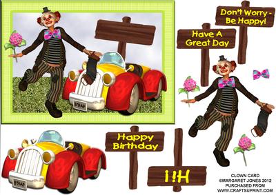 Clown Birthday Card