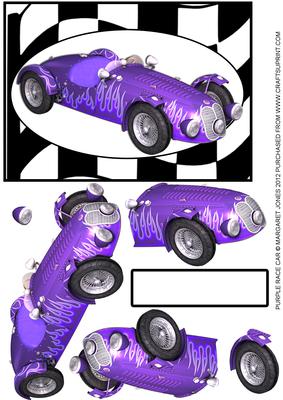 Purple Racing Card - Any Occasion