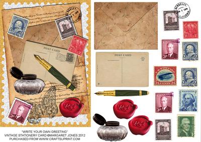 Write Your Own Greeting Vintage Stationery Card