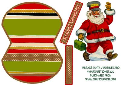 Vintage Santa 2 Wobble Card