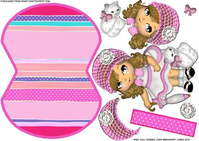 Baby Doll Wobble Card - Any Occasion