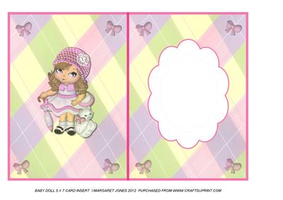 Insert for Baby Doll 5 x 7 Card - Any Occasion
