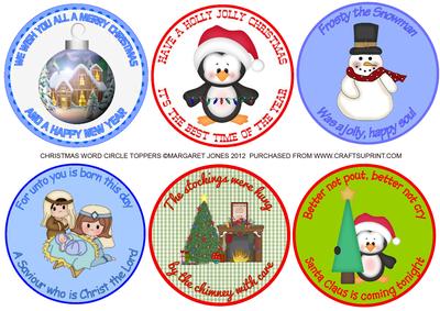 Christmas Word Circle Variety Pack Toppers