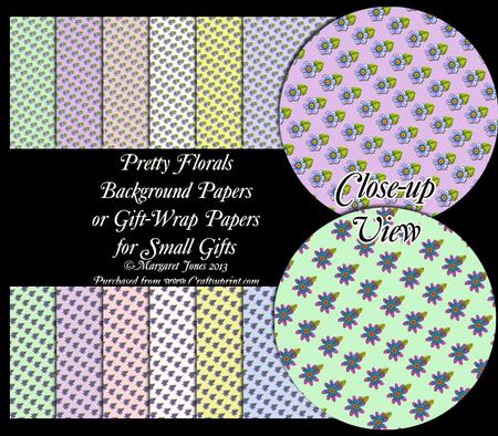 Pretty Floral Backgrounds/gift-wrap Papers