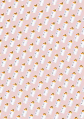 New Baby Girl Baby Bottle Background/gift Wrap