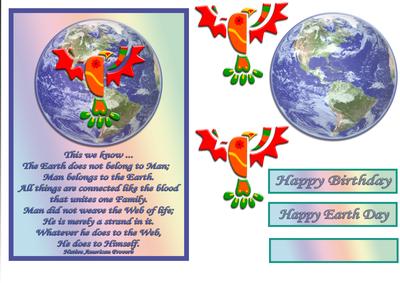 Native American Proverb - Earth Day/birthday Card